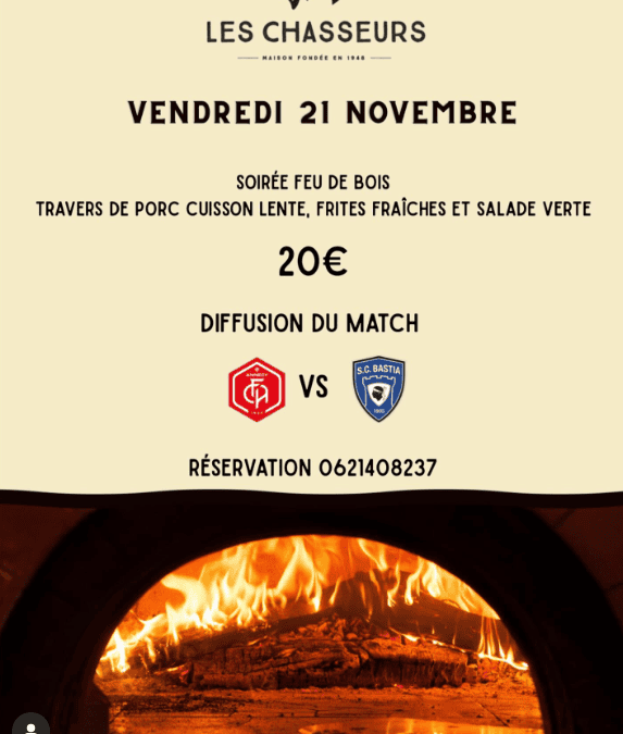 Soirée à Pietracorbara vendredi 21 novembre : Hôtel Les Chasseurs