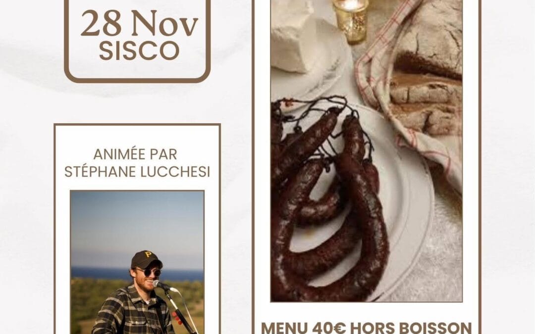 Soirée Pulenda à Sisco – Siscu au Domaine du Pozzu – vendredi 28 novembre