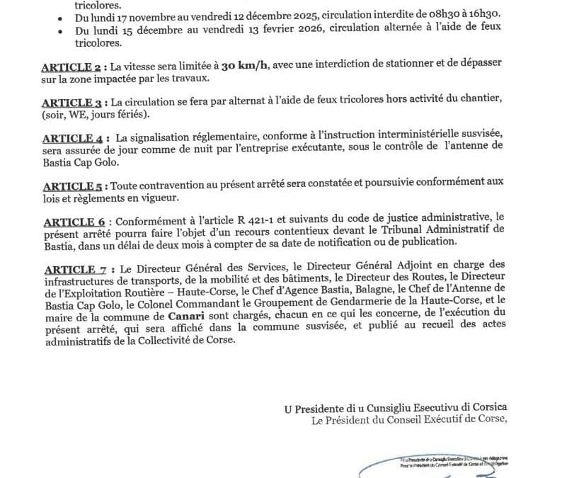 Informations circulation à Canari D80 Travaux de déconstruction de l’ancienne usine d’amiante